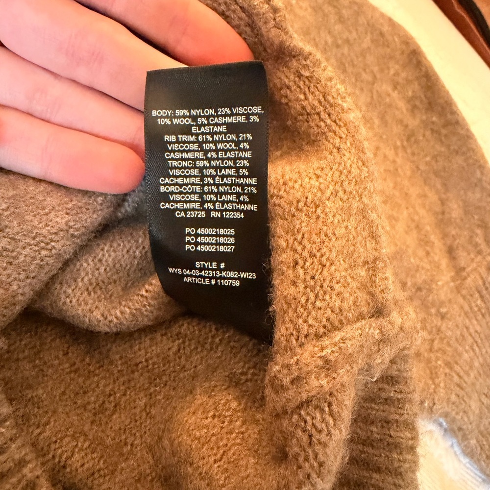 Aritzia Wilfred Dear Sweater in Heather Nomad Taupe - Picture 7 of 9